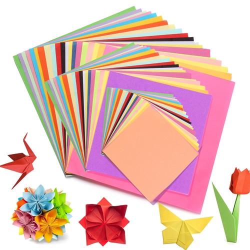 300 Vellen Dubbelzijdig Origamipapier – 3 Maten (20,15,10 Cm) In 20 Kleuren, 70 G/m²