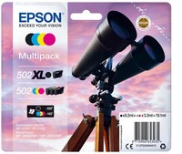Epson 502XL / 502 / T02W9 / C13T02W94010 Tinten Sparset Schwarz, Cyan, Magenta,