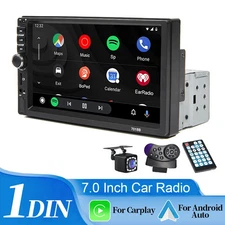 7“Car Radio 1 Din Multimedia Player Support Carplay Android Auto HD Touch Screen