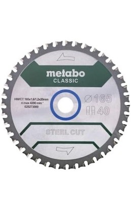 Metabo Sägeblatt 165 x 20 mm Z40 - Sägeblatt für Stahl und Sandwichplatten