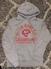 Kansas City Chiefs Gray Hoodie Fanatics NFL Super Bowl LIV Adult Mens Size S
