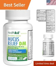 Mucus Relief DM Tablets: Dextromethorphan 20mg Guaifenesin 400mg - 120 Count