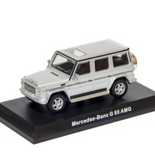 KYOSHO Mercedes-Benz G55 AMG W463 Silver Premium 1:64 Scale Die Cast Model