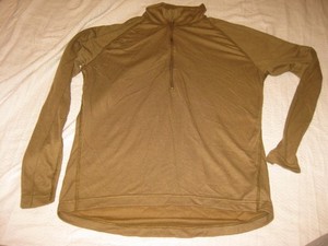 PCU LEVEL 1 TOP SHIRT MOISTURE WICKING LONG SLEEVE BROWN MEDIUM REG NWOT 5442