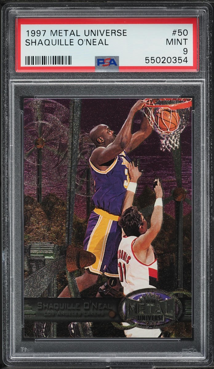 1997 Metal Universe SHAQUILLE O'NEAL #50 PSA 9 MINT