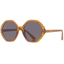 French Connection FC 23 52 CP BRN Smoke Hexagonal Ladies Sunglasses 10266454.COM