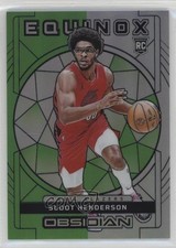 2023 Panini Obsidian Equinox Electric Etch Green Flood /25 Scoot Henderson 12zr