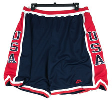 Vintage Nike 1984 US Olympic Basketball Shorts XL Blue USA Dream Team Stitched