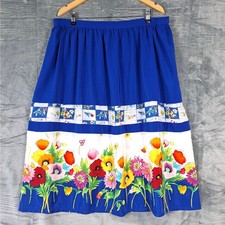 Womens Skirt XL Floral Boho Country Cottagecore Feminine Prairie Flower Garden