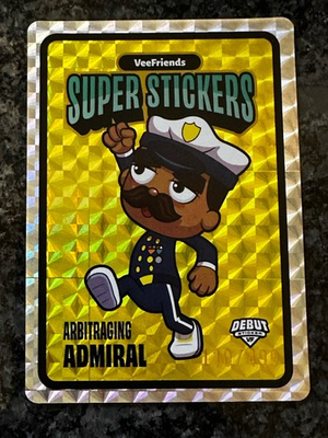 #ad #ad VeeFriends Spectacular Super Sticker Arbitraging Admiral Debut yellow 110 499 $19.99