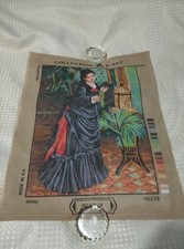 Dmc Printed Tapestry Canvas Collection D Art  Renoir 10238 lady with parrot 
