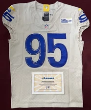 Bobby Brown III Los Angeles Rams NFL Game Used Bone Alt Jersey (Texas A&M)