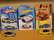 Hot Wheels Matchbox Lot of 5 2009 Corvette ZR1 '09 Gulf Snowflake Green Yellow