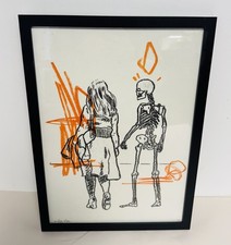 Richie Phoe - Risografo Ragazza e Scheletro Edizione Limitata, Firmato