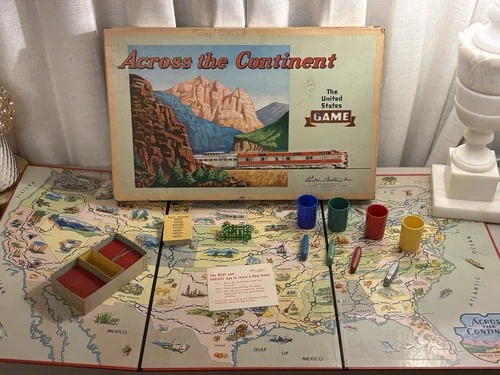 Vintage 1952 Across the Continent Parker Brothers Board Game Complete Tootsie