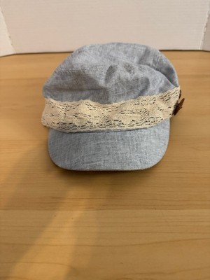 Croft & Barrow  Women's Cap Blue/Brown Cadet Style Hat  Lace