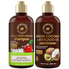 Apple Cider Vinegar Shampoo & Coconut + Avocado Oil Conditioner Duo 16.9 oz