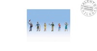 Noch 15472 Figuren: Gruppe Von Tourist In Visitenkarten Wizard In Skala 1:87 H0