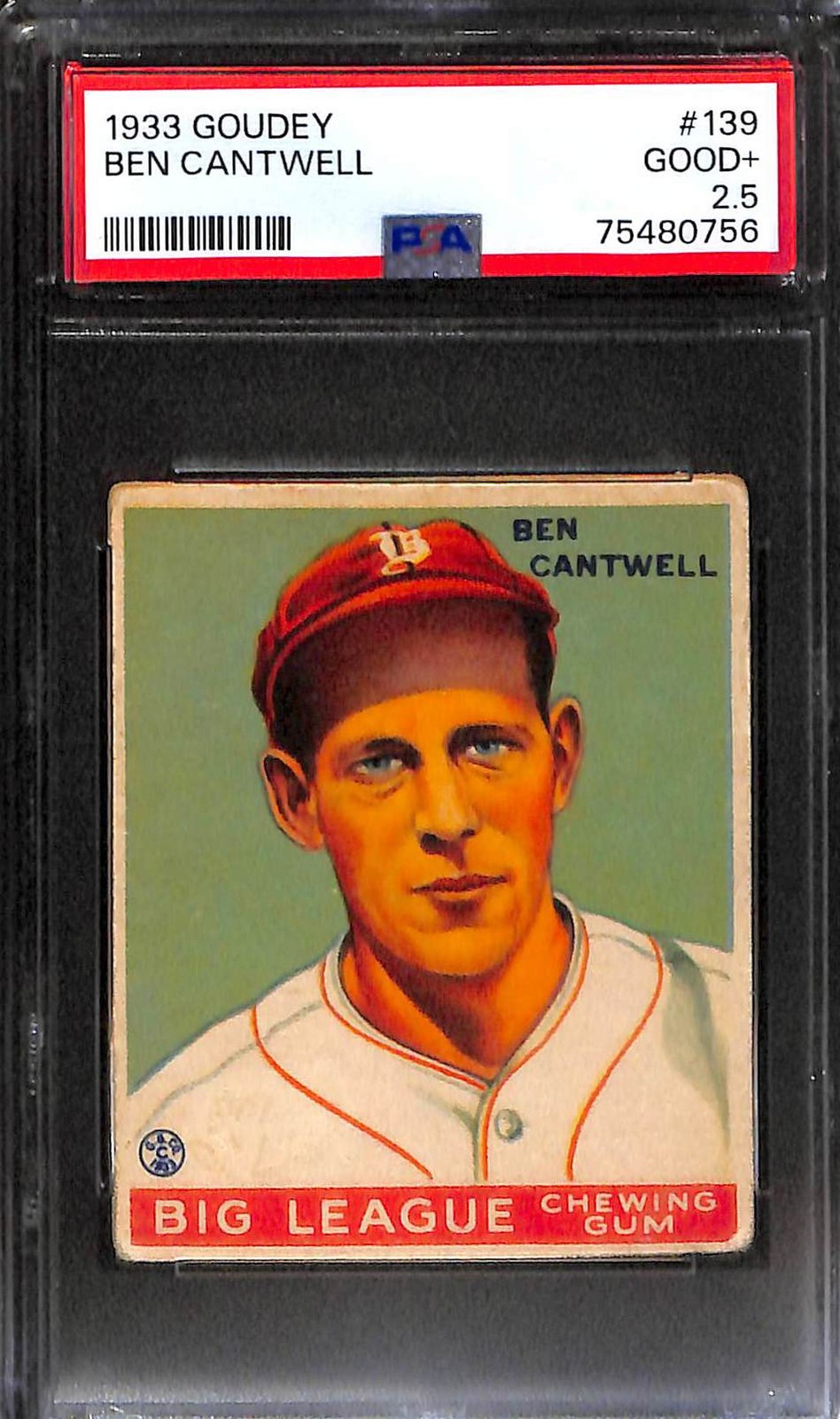 1933 GOUDEY #139 BEN CANTWELL PSA 2.5 Good 75480756