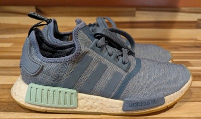 Adidas Womens NMD R1 CQ2013 Gray Running Shoes Sneakers Size 8.5 Pre-owned 