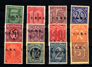 Polen 1920 MiNr:1/12 Oberschlesien Dienstmarken