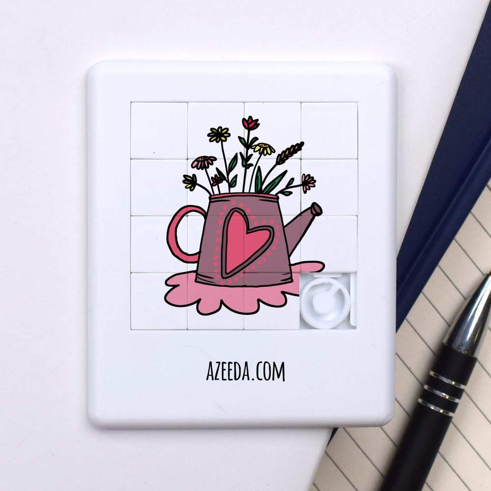 'Watering Can With Colourful Flowers' Sliding Puzzle (PZ00035189)