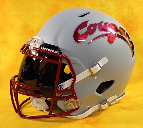 Washington State Cougars SUPER custom fullsize football helmet Riddell Speed YXL - Afbeelding 3 van 9