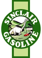 1937 Sinclair 'E' Gasoline Vinyl Decal Sticker 5 Designs Motor Oil Gas Globes