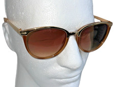 Vintage Foster Grant Sunglasses Cat Eye Tortoise Shell Gold Retro MCM Style S/M