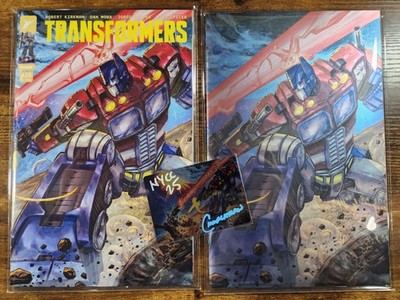 TRANSFORMERS #25 MARCHMAN NYCC 2025 VIRGIN & FOIL + SIGNED METAL CARD LTD 750