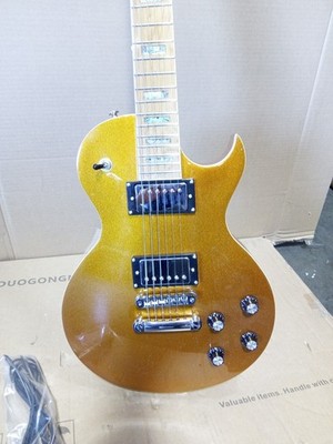 Open Box Fojill Metallic Yellow Electric Guitar Maple Fretboard  Fixed Bridge