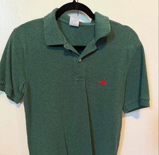 Brooks Brothers Performance Polo Men's Solid Green Slim Fit Cotton S Logo