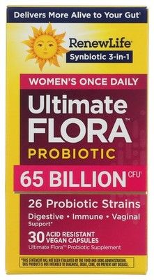 Renewlife Ultimate Flora Women'S Once Daily Probiotic 65 Billion Cfu