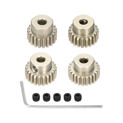 4Pcs 48P Pinion Gear Set 20T 21T 22T 23T for 3.175 mm Shaft Aluminium Alloy P...
