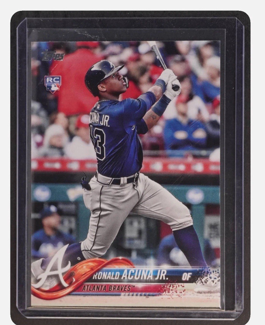 2018 TOPPS UPDATE - SWINGING ROOKIE (RC) RONALD ACUNA JR. #US250