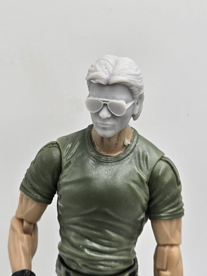 3d Printed MAC GUY  Head 1:18 3 3/4'' GI Joe 25th Anniversary B90