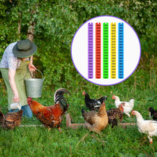 100 Pcs Chicken Leg Bands 20mm Duck Legs Rings Colorful Numbered Chicken Tags...