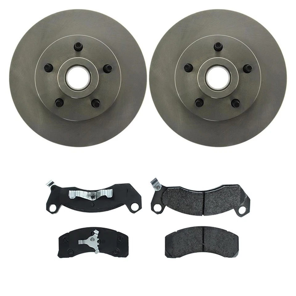 Front Disc Brake Pad Set Disc Brake Rotor For 1987-1991 Ford LTD Crown Victoria - Image 2 of 4