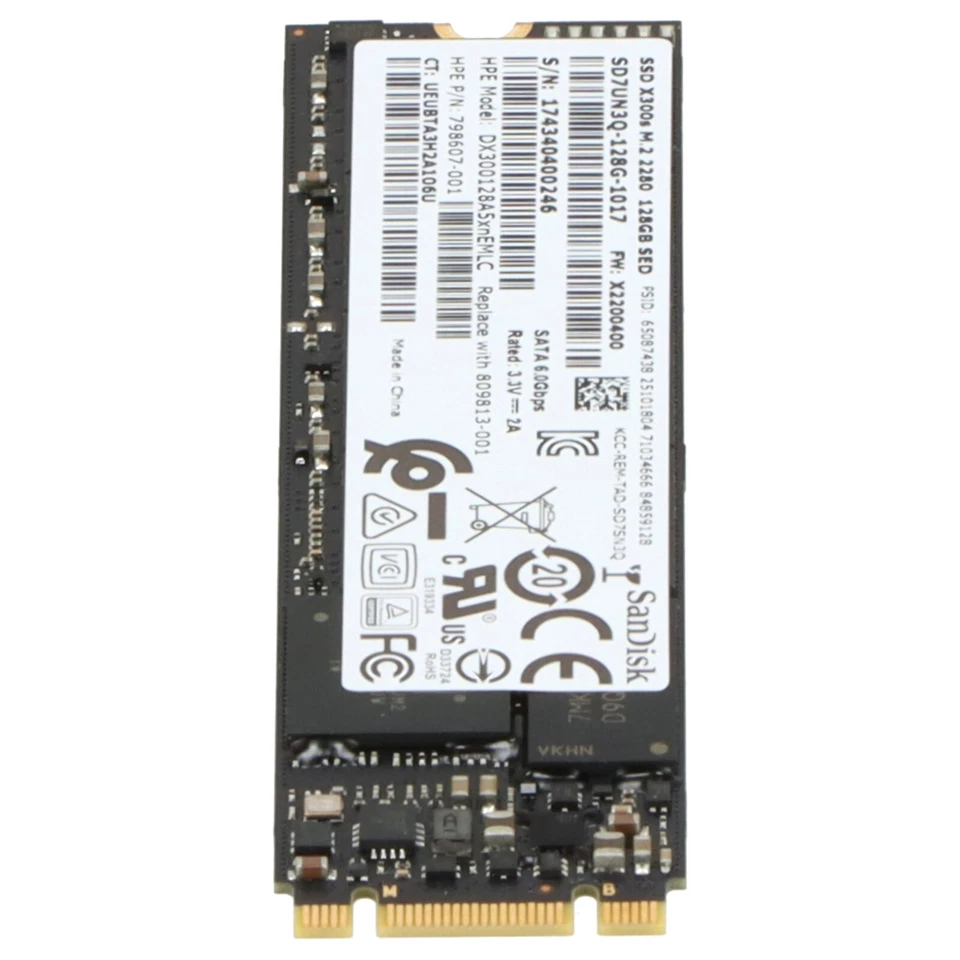 HPE 3PAR SATA SSD M.2 128GB Node Boot Drive SDX300 StoreServ 8000 - 809813-001 - Bild 2 von 4