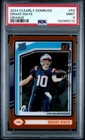 DRAKE MAYE 2024 CLEARLY DONRUSS ORANGE RATED ROOKIE 50/199 (RC) PSA 9 PATRIOTS