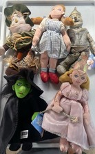Warner Bros Wizard Of Oz Lot Of 5 Plush Bean Bag Stuffed Dolls Collector Set