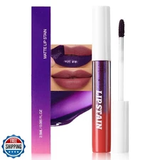 evpct Maroon Red Peel Off Lip Stain Tints, Matte Liquid Lipstick Lip Stain Lo