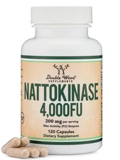 Double Wood Nattokinase Supplement - ✅ 4,000 FU, 120 Capsules for Heart Health ✅