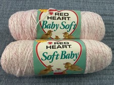 Red Heart Soft Baby Yarn Color Rose Twinkle 2 Skeins Acrylic Nylon