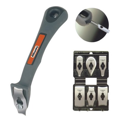 Allway CS6 Carded Soft Grip Handle Contour Scraper Set with 6-Blades