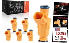 Set of 6 Fuel Injectors Compatible with Saab 9-3 2006 2007 2008 2009, 2.8L,