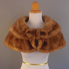 Mink Fur 'Paulette' Bow-Tie Stole - Old Hollywood Glamour  Archival Heritage
