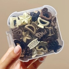 Small Hair Claw Clips Girls Mini Hair Clips Flower Bow Star Mixed Colours