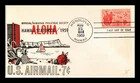 DR JIM STAMPS US COVER HAWAII STATEHOOD AIR MAIL FDC SCOTT C55 HAND CANCEL