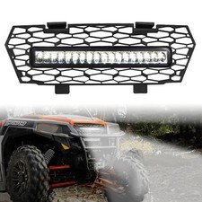 Front Grille with LED Light Bar Compatible with 2016-2025 Polaris General